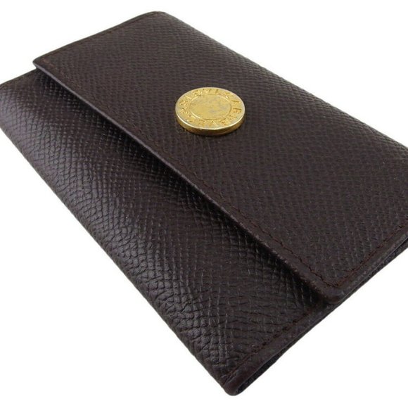 Authentic USED BVLGARI Key Case Classico Leather - Picture 4 of 8